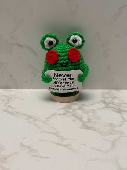 Handmade Crochet Positivity Plush – Uplifting Gifts & Home Décor by CraftnCrumble LLC