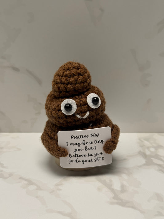 Handmade Crochet Positivity Plush – Uplifting Gifts & Home Décor by CraftnCrumble LLC