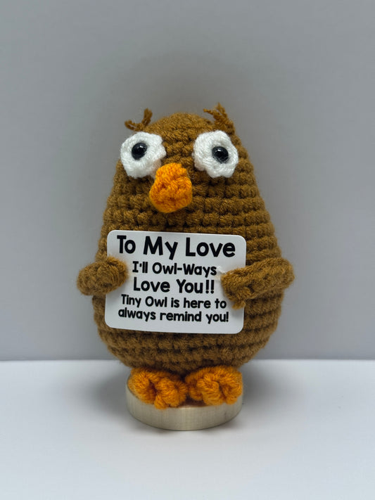Handmade Crochet Positivity Plush – Uplifting Gifts & Home Décor by CraftnCrumble LLC