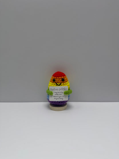 Handmade Crochet Positivity Plush – Uplifting Gifts & Home Décor by CraftnCrumble LLC