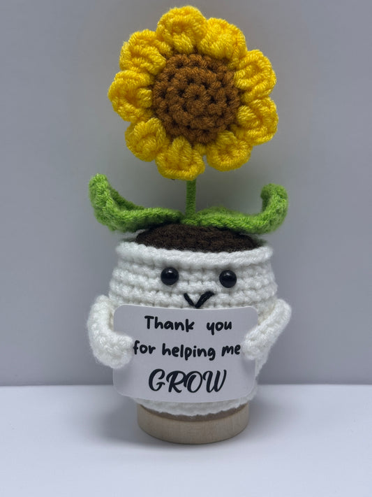 Handmade Crochet Positivity Plush – Uplifting Gifts & Home Décor by CraftnCrumble LLC