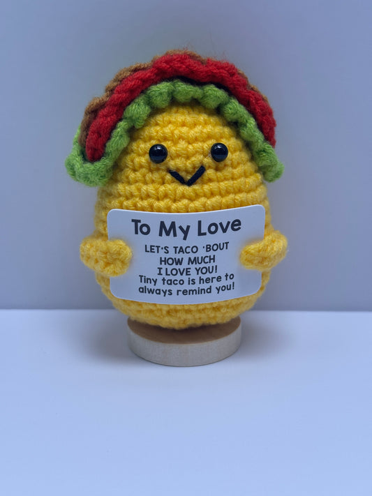 Handmade Crochet Positivity Plush – Uplifting Gifts & Home Décor by CraftnCrumble LLC