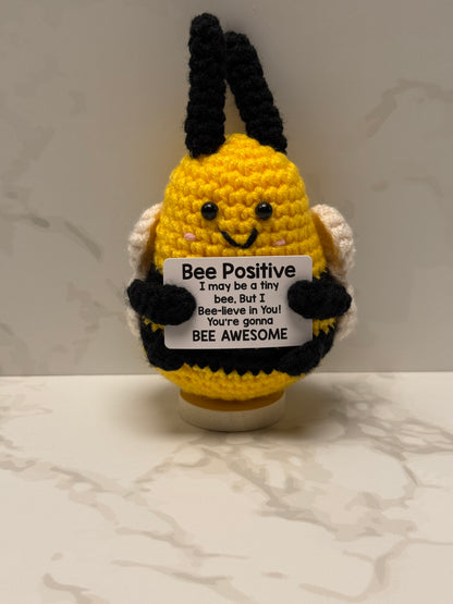 Handmade Crochet Positivity Plush – Uplifting Gifts & Home Décor by CraftnCrumble LLC