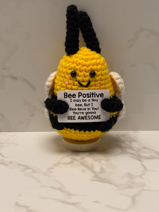 Handmade Crochet Positivity Plush – Uplifting Gifts & Home Décor by CraftnCrumble LLC