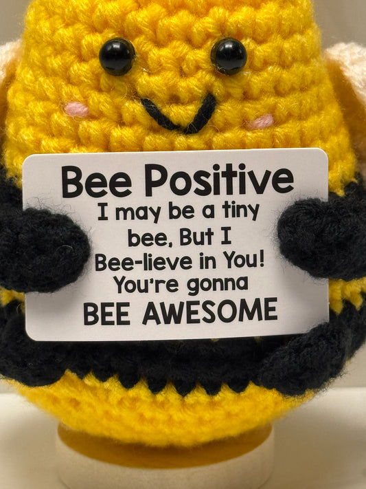 Handmade Crochet Positivity Plush – Uplifting Gifts & Home Décor by CraftnCrumble LLC