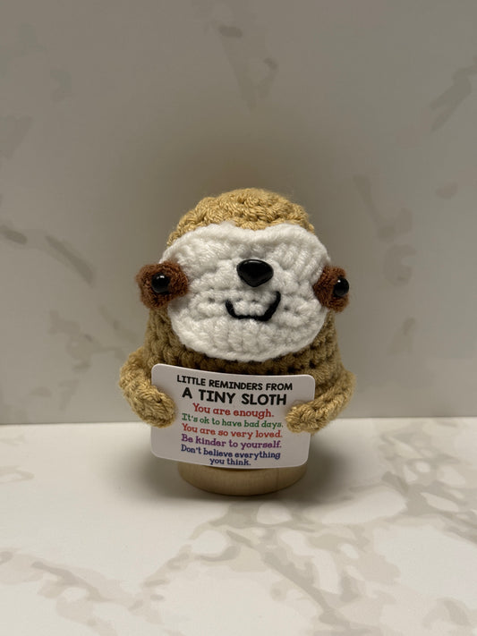 Handmade Crochet Positivity Plush – Uplifting Gifts & Home Décor by CraftnCrumble LLC