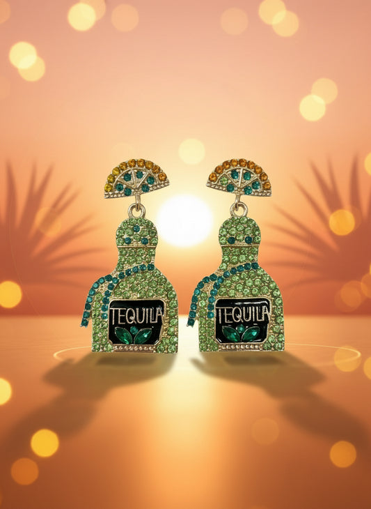 tequila bead earrings