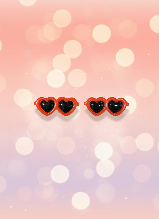 heart sunglasses earrings