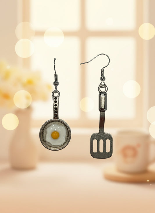 pan and spatula earrings