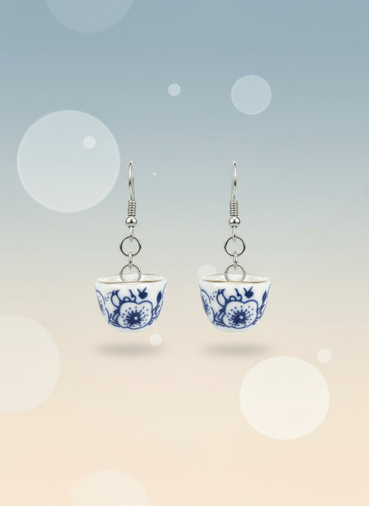 tea cup earrings