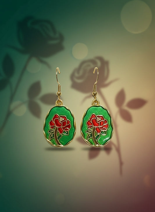 vintage flower earrings
