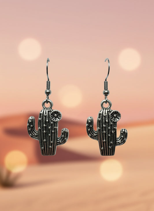 vintage cactus earrings