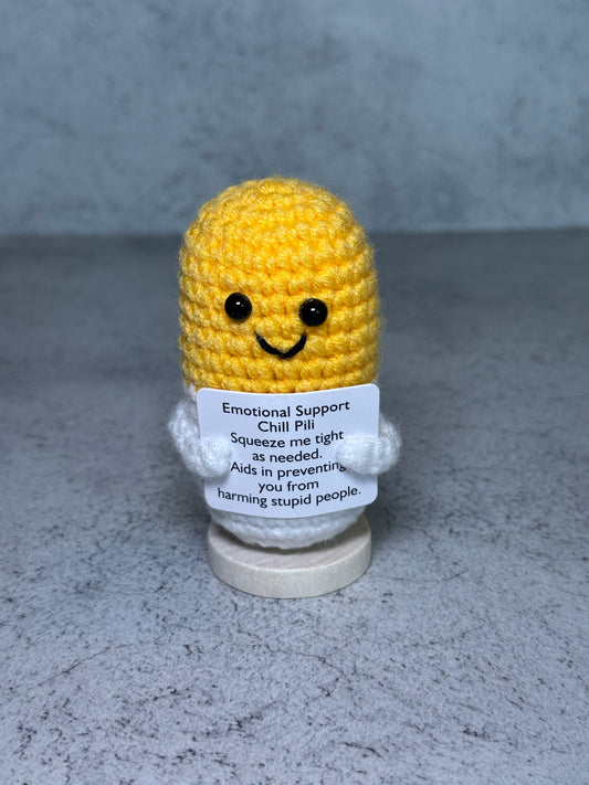 Handmade Crochet Positivity Plush – Uplifting Gifts & Home Décor by CraftnCrumble LLC