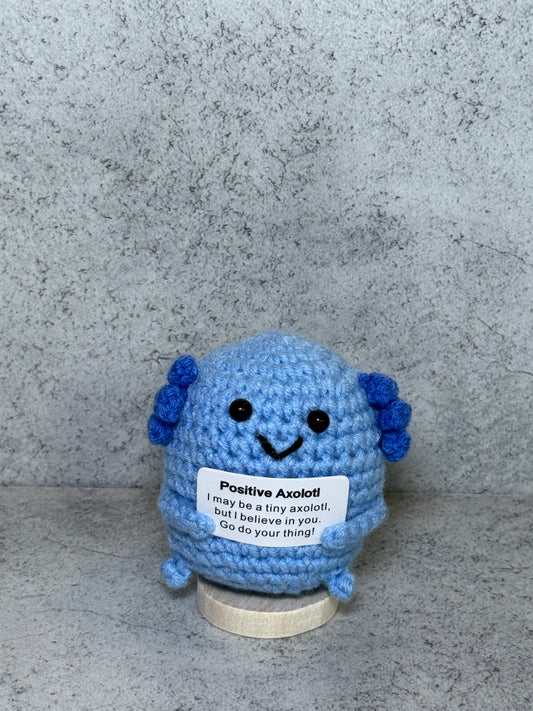 Handmade Crochet Positivity Plush – Uplifting Gifts & Home Décor by CraftnCrumble LLC