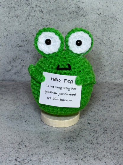 Handmade Crochet Positivity Plush – Uplifting Gifts & Home Décor by CraftnCrumble LLC