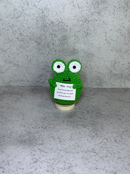 Handmade Crochet Positivity Plush – Uplifting Gifts & Home Décor by CraftnCrumble LLC