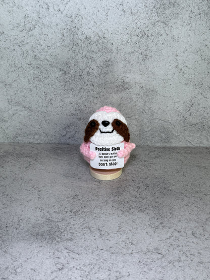 Handmade Crochet Positivity Plush – Uplifting Gifts & Home Décor by CraftnCrumble LLC