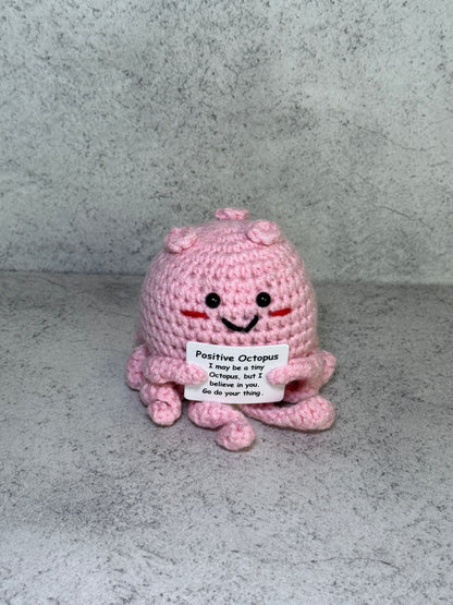 Handmade Crochet Positivity Plush – Uplifting Gifts & Home Décor by CraftnCrumble LLC