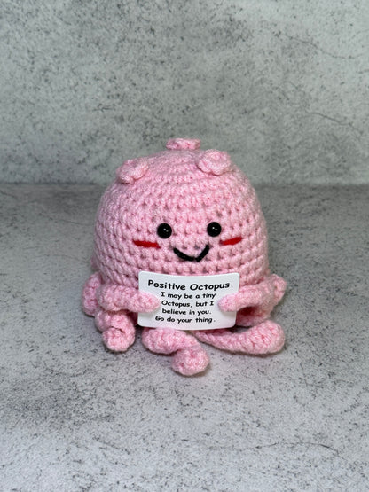 Handmade Crochet Positivity Plush – Uplifting Gifts & Home Décor by CraftnCrumble LLC