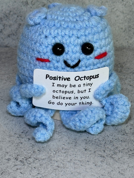 Handmade Crochet Positivity Plush – Uplifting Gifts & Home Décor by CraftnCrumble LLC