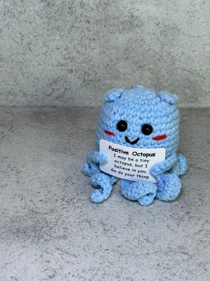 Handmade Crochet Positivity Plush – Uplifting Gifts & Home Décor by CraftnCrumble LLC