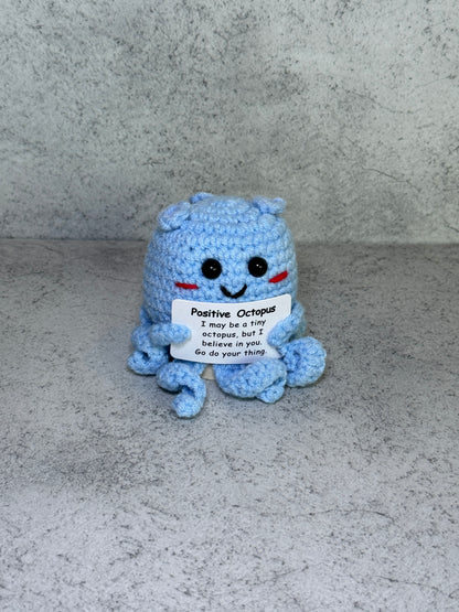 Handmade Crochet Positivity Plush – Uplifting Gifts & Home Décor by CraftnCrumble LLC