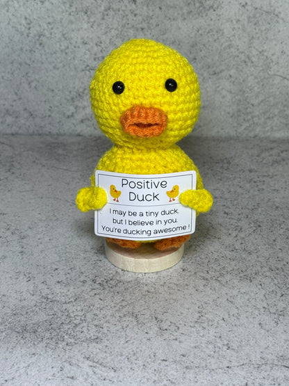Handmade Crochet Positivity Plush – Uplifting Gifts & Home Décor by CraftnCrumble LLC