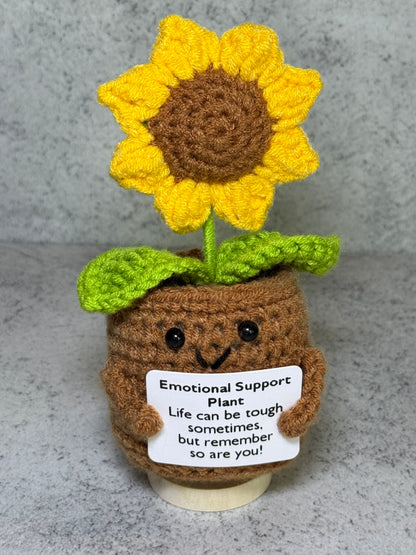 Handmade Crochet Positivity Plush – Uplifting Gifts & Home Décor by CraftnCrumble LLC