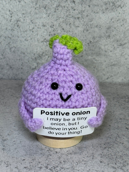 Handmade Crochet Positivity Plush – Uplifting Gifts & Home Décor by CraftnCrumble LLC