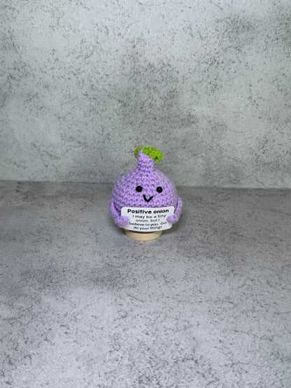 Handmade Crochet Positivity Plush – Uplifting Gifts & Home Décor by CraftnCrumble LLC
