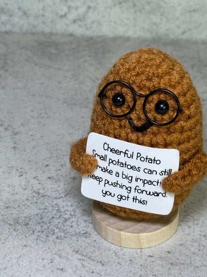 Handmade Crochet Positivity Plush – Uplifting Gifts & Home Décor by CraftnCrumble LLC