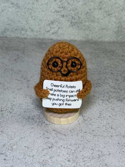 Handmade Crochet Positivity Plush – Uplifting Gifts & Home Décor by CraftnCrumble LLC