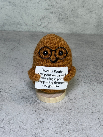 Handmade Crochet Positivity Plush – Uplifting Gifts & Home Décor by CraftnCrumble LLC