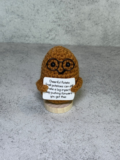 Handmade Crochet Positivity Plush – Uplifting Gifts & Home Décor by CraftnCrumble LLC