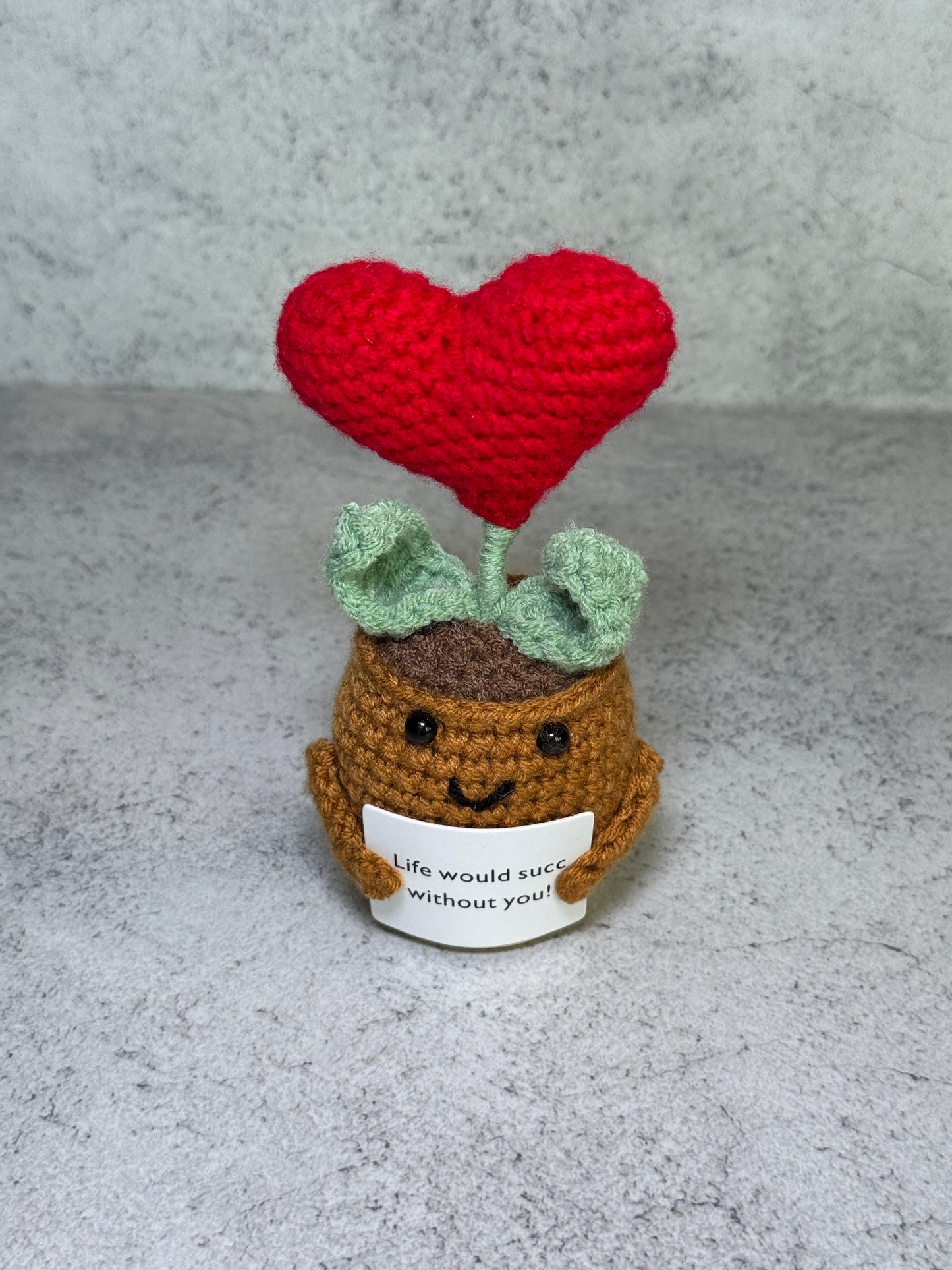 Handmade Crochet Positivity Plush – Uplifting Gifts & Home Décor by CraftnCrumble LLC