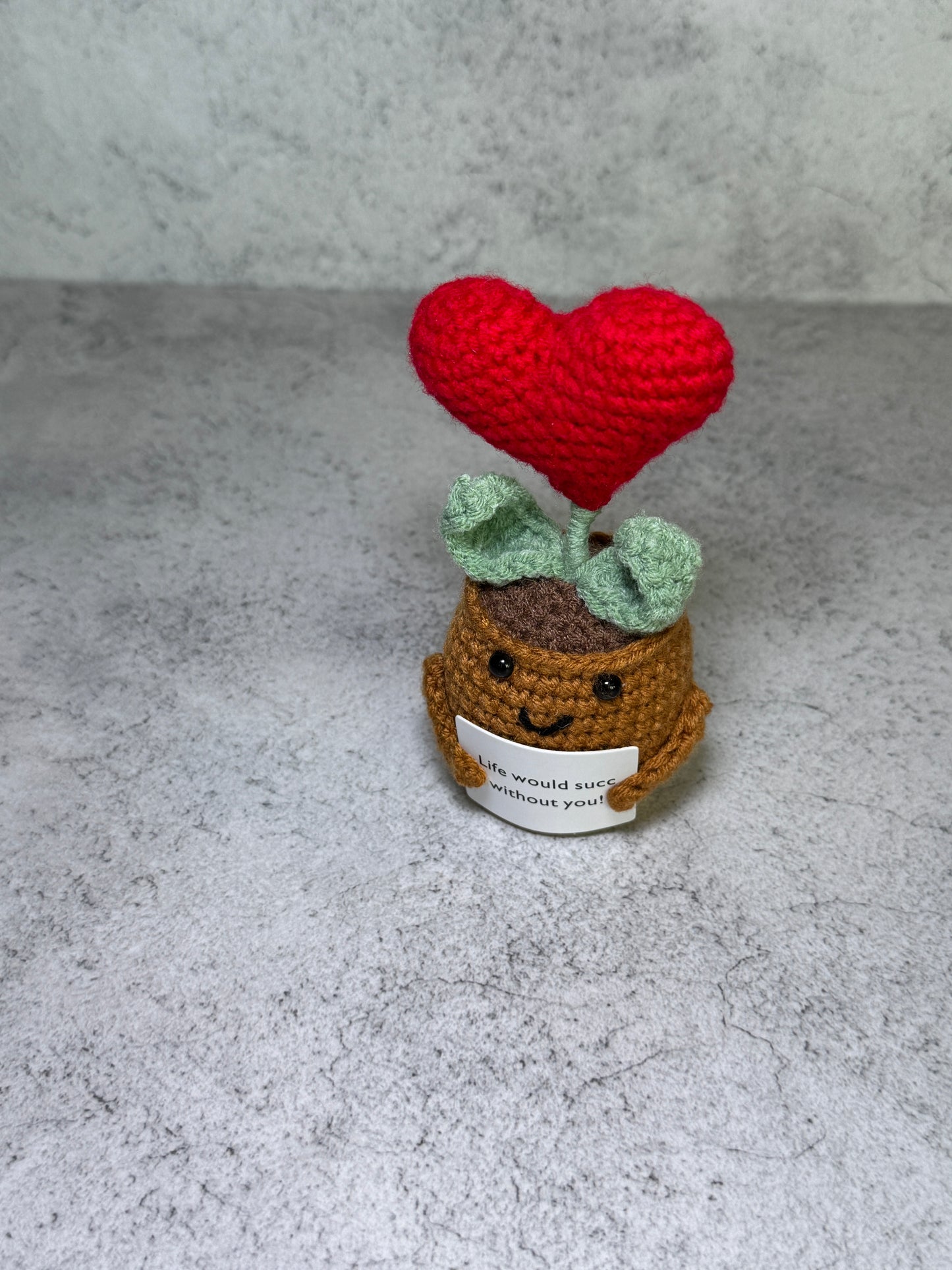 Handmade Crochet Positivity Plush – Uplifting Gifts & Home Décor by CraftnCrumble LLC