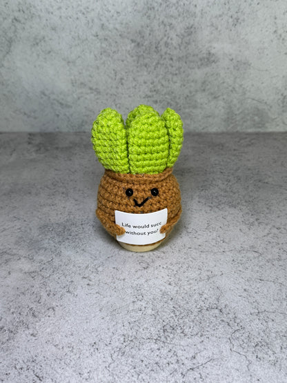 Handmade Crochet Positivity Plush – Uplifting Gifts & Home Décor by CraftnCrumble LLC