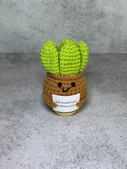 Handmade Crochet Positivity Plush – Uplifting Gifts & Home Décor by CraftnCrumble LLC