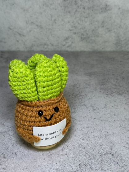 Handmade Crochet Positivity Plush – Uplifting Gifts & Home Décor by CraftnCrumble LLC