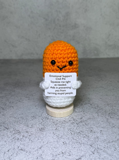 Handmade Crochet Positivity Plush – Uplifting Gifts & Home Décor by CraftnCrumble LLC