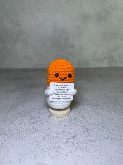 Handmade Crochet Positivity Plush – Uplifting Gifts & Home Décor by CraftnCrumble LLC
