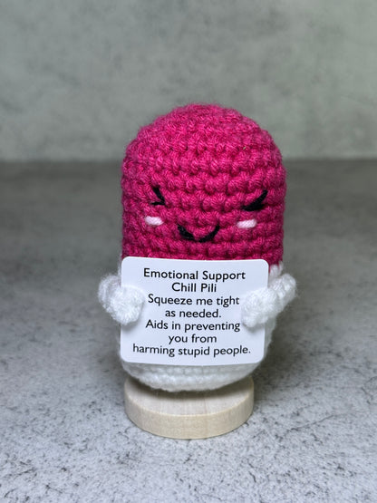 Handmade Crochet Positivity Plush – Uplifting Gifts & Home Décor by CraftnCrumble LLC