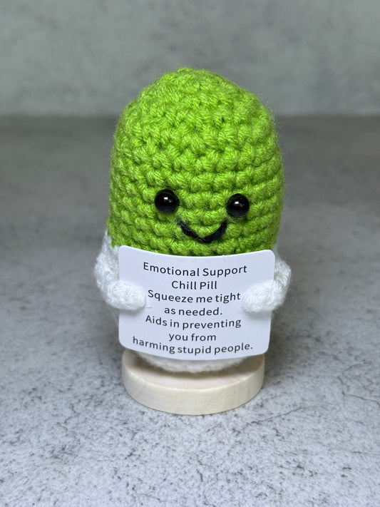 Handmade Crochet Positivity Plush – Uplifting Gifts & Home Décor by CraftnCrumble LLC