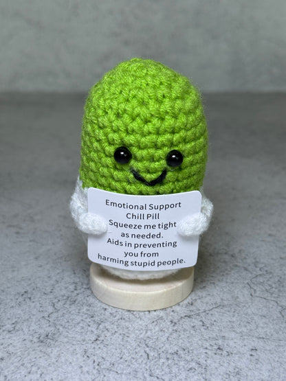 Handmade Crochet Positivity Plush – Uplifting Gifts & Home Décor by CraftnCrumble LLC