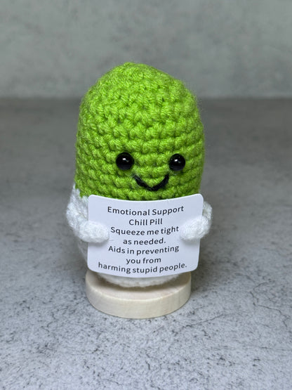 Handmade Crochet Positivity Plush – Uplifting Gifts & Home Décor by CraftnCrumble LLC