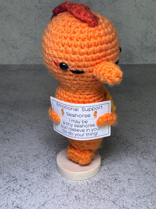 Handmade Crochet Positivity Plush – Uplifting Gifts & Home Décor by CraftnCrumble LLC