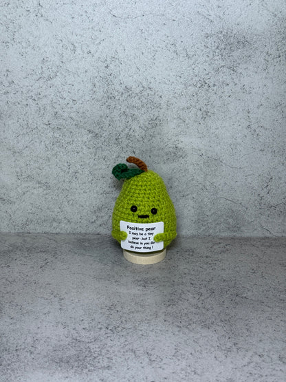 Handmade Crochet Positivity Plush – Uplifting Gifts & Home Décor by CraftnCrumble LLC