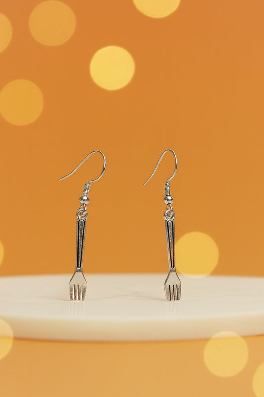 Vintage Silver Fork Earrings