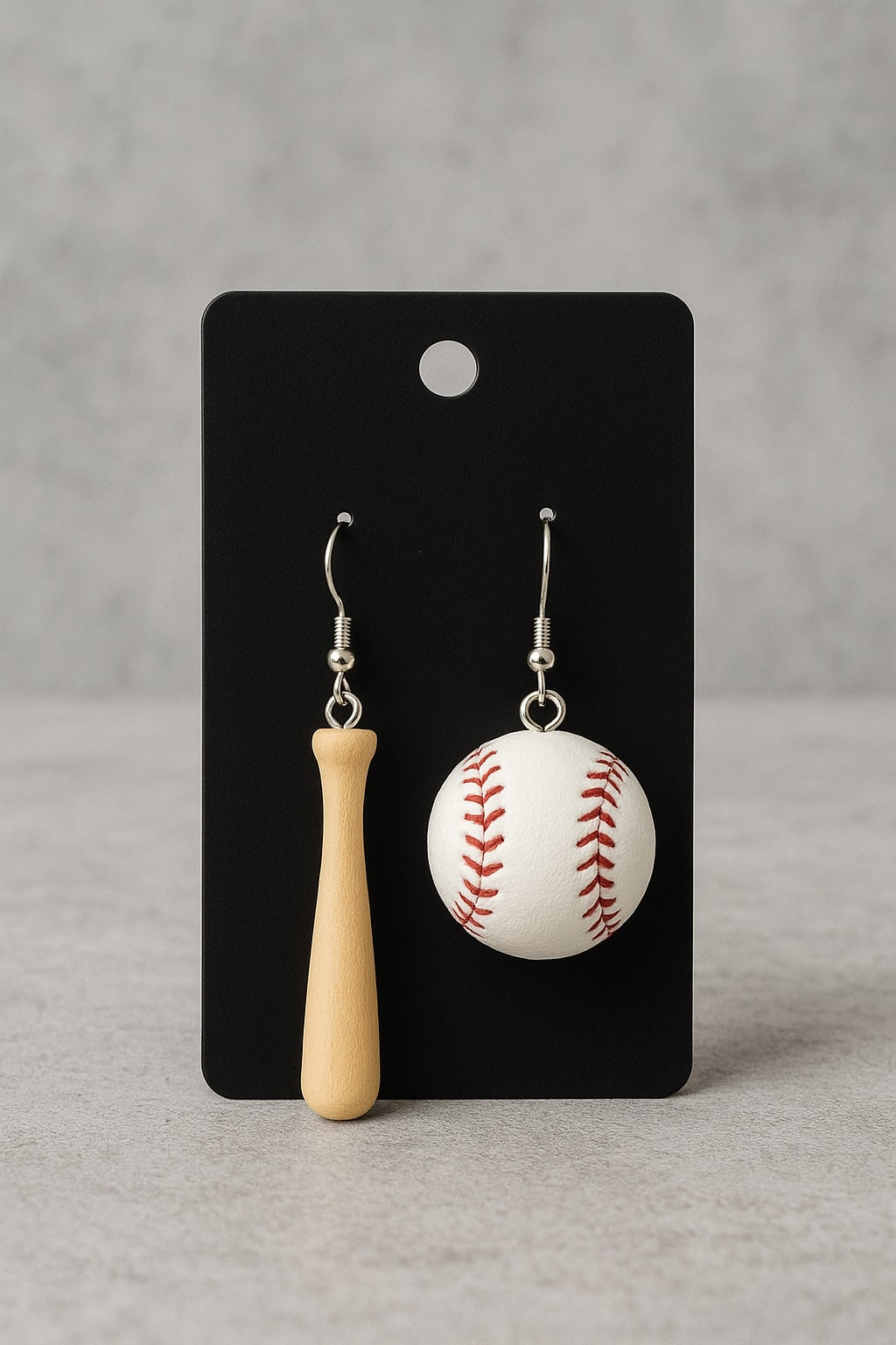 Baseball and Bat Earrings
