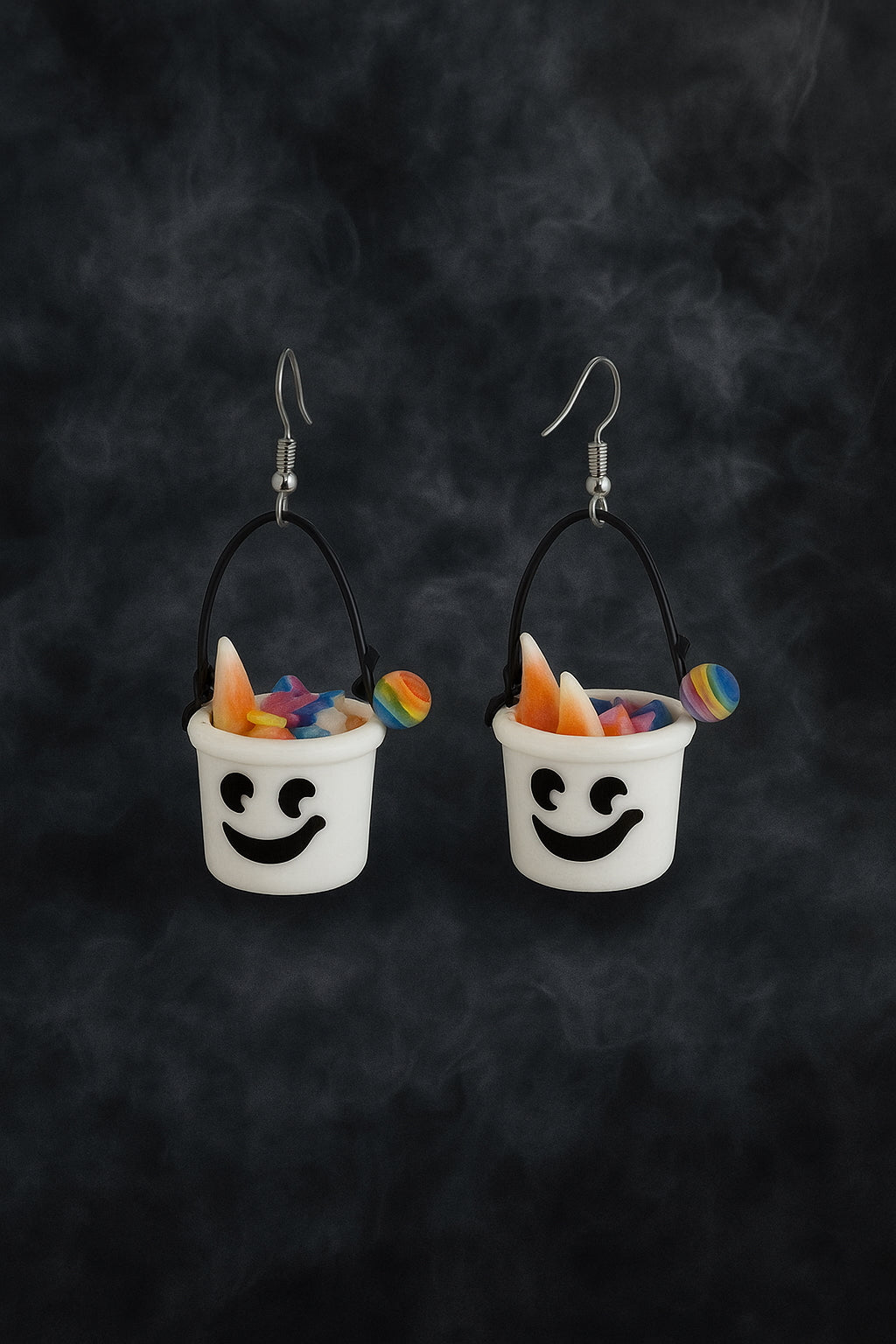 Boo Buckets Earrings – Halloween Candy Bucket Dangle Jewelry